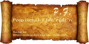 Pospischil Flórián névjegykártya